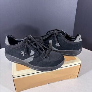 Converse Vintage Mens Matchpoint Black Suede Leather Sneakers NEW Size 9.5